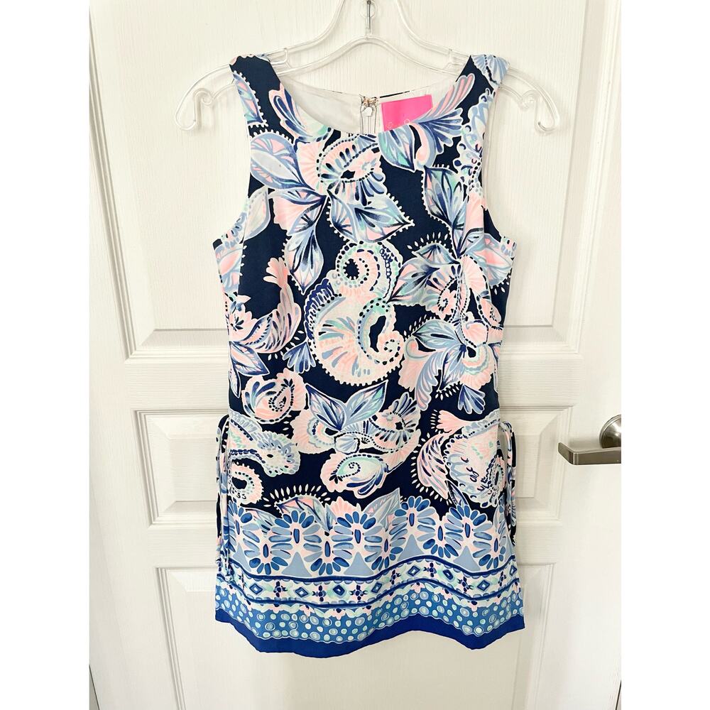 Lilly Pulitzer Donna Romper Dress High Tide Navy Size 00 - Picture 8 of 9